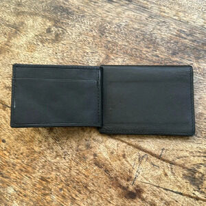 Butter soft black leather billfold wallet